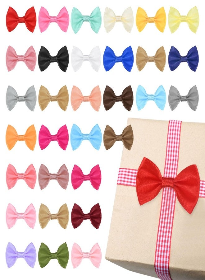 M METERXITY 60-Pack 1.5 Inch Mini Ribbon Bows|Premium Polyester Craft Bows for Gift Wrapping, Wedding Favors, DIY Hair Accessories, Christmas & Party Decoration [Black] - Image 4